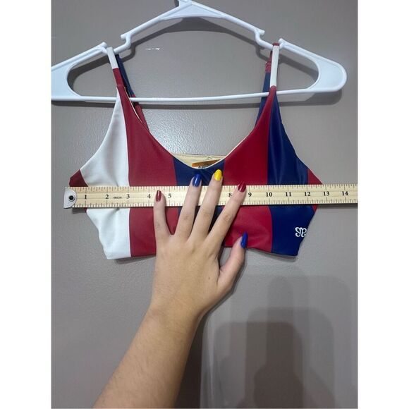 Albion Liberty Stripe Rise Bralette Bikini Top Women's XS - Picture 5 of 9